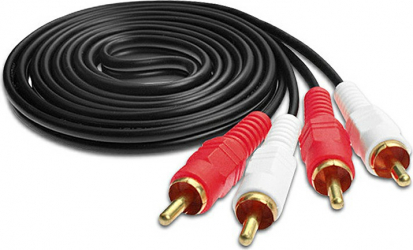 Cablu audio stereo 2 RCA tata la 2 RCA tata 10 m Negru BBL1874 