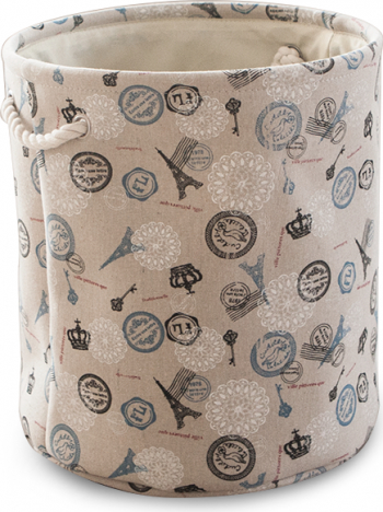 Cos rotund RAKI HIKAPO pentru depozitare textil 35xH38cm 