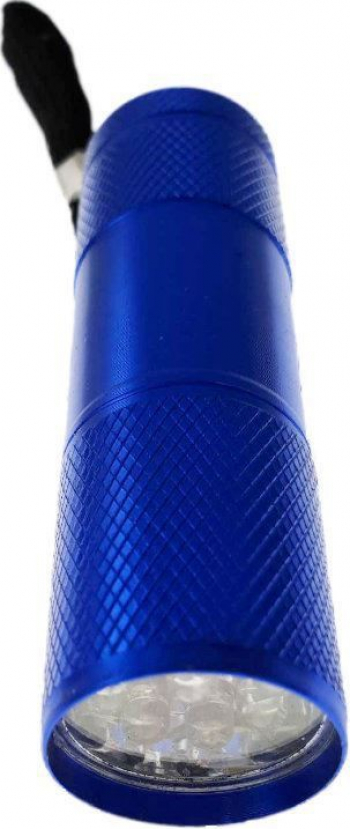 Lanterna cu 9 led-uri Esperanza ALTAIR corp aluminiu lungime 90mm 3xAAA albastra 