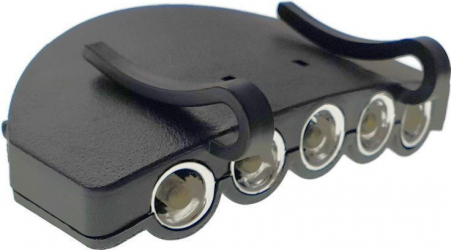 Lanterna mini multifunctionala cu 5 Led-uri neagra 