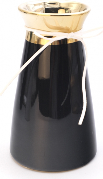 Vaza decorativa lucioasa ceramica negru 18 x 8 xm 