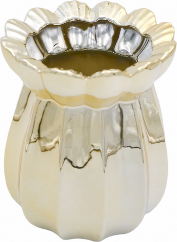 Vaza lucioasa decorativa aurie 17 x 14 cm 