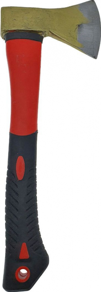 Topor cu lama otel si maner izolat 800g rosu cu negru 