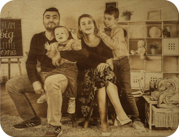 Fotogravura pe lemn personalizata cu poza ta 30 x 50 cm