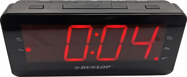 Radio cu alarma Dunlop 20x7.7x8 negru