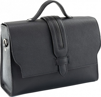Geanta cu maner din piele naturala neagra model 221 MAGAZINUL DE GENTI 
