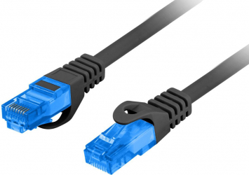 Cablu ecranat S / FTP Lanberg cat.6A mufat 2xRJ45 lungime 10 m AWG 26 500 MHz LSZH de legatura retea ethernet negru