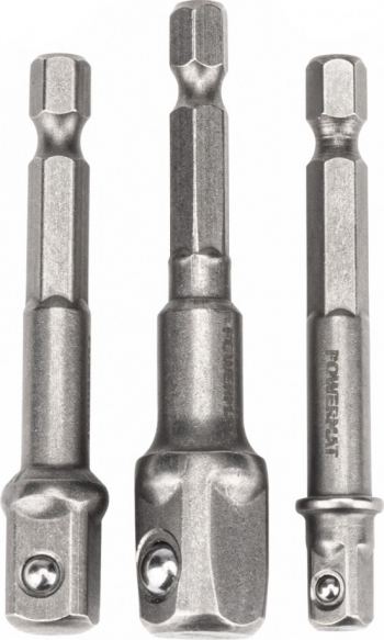 Set 3 adaptoare 1/4 3/8 1/2 HEX Powermat PM-ZADB-3T 