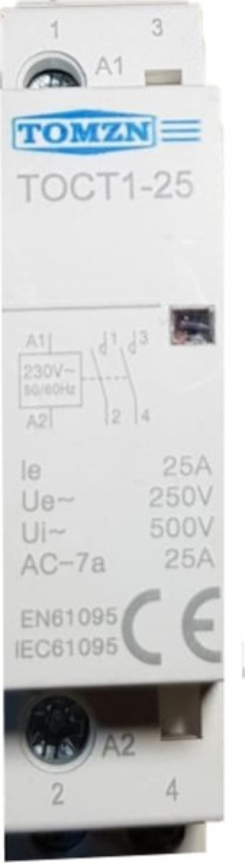 Contactor TOMZN-25-1NO+1NC 250V 25A 1contactNO+1contactNC - 1000-A21 