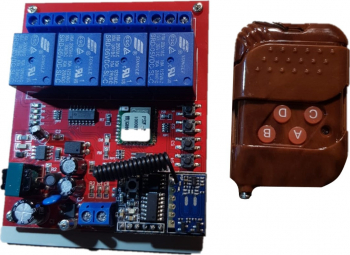 Modul 4 relee comandate prin telecomanda-10A - 1007-A21 