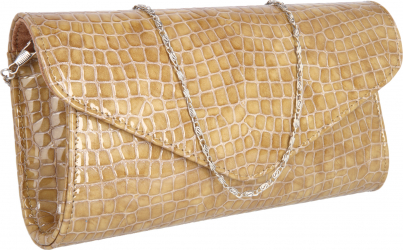 Plic elegant cappuccino din piele lacuita croco model 08 MAGAZINUL DE GENTI 
