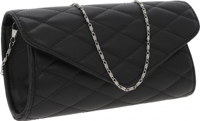 Plic elegant negru din piele naturala tip matlasat model 08 MAGAZINUL DE GENTI 