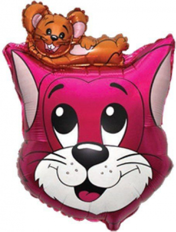 Balon figurina Cat/Mouse multicolor 47 cm x 70 cm 