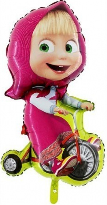 Balon figurina Masha cu bicicleta 60cmX89cm 