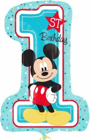 Balon figurina Mickey 1st Birthday 48cm X 71cm 