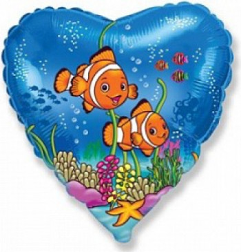 Balon folie Clownfish Friends multicolor 45 cm 