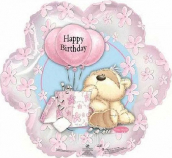 Balon folie Fizzy Moon Pink multicolor 45 cm 