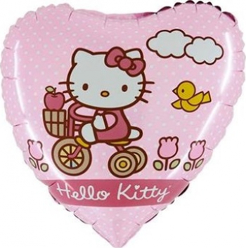Balon folie Hello Kitty Bicicleta multicolor 45 cm 