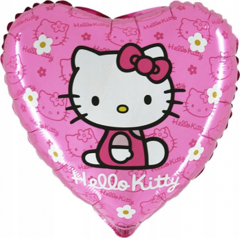 Balon folie Hello Kitty Flowers roz 45 cm 