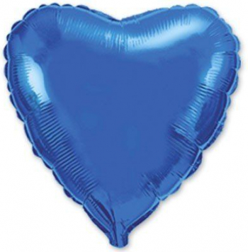 Balon folie inima albastra 45 cm 