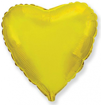 Balon folie inima galbena 45 cm 