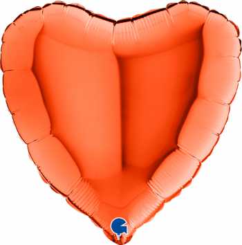 Balon folie inima orange 45 cm Grabo 