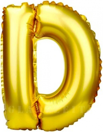 Balon folie litera D auriu 100 cm 