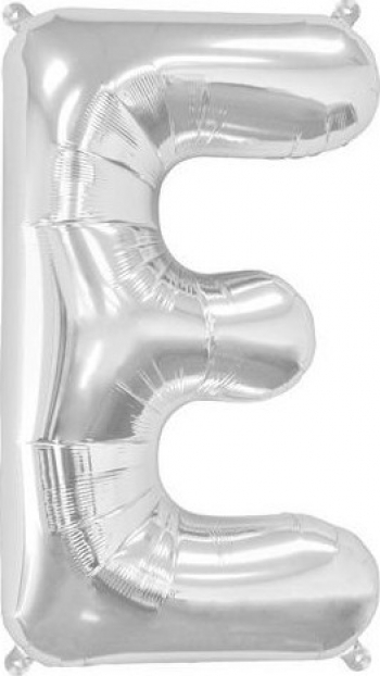 Balon folie litera E argintiu 100 cm 
