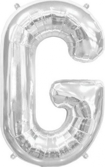 Balon folie litera G argintiu 100 cm 