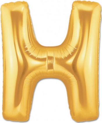 Balon folie litera H auriu 100 cm 