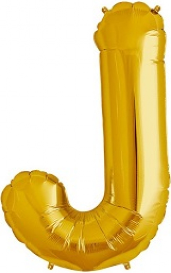 Balon folie litera J auriu 100 cm 