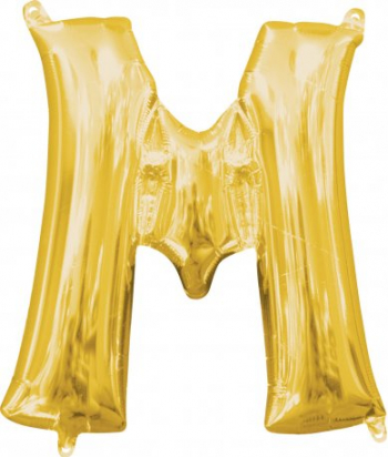 Balon folie litera M auriu 100 cm 
