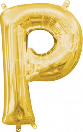 Balon folie litera P auriu 100 cm 