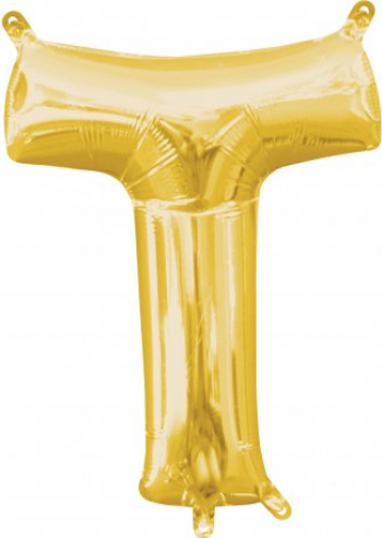 Balon folie litera T auriu 100 cm 