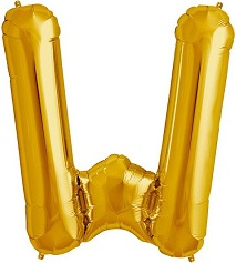Balon folie litera W auriu 100 cm 