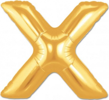 Balon folie litera X auriu 100 cm 