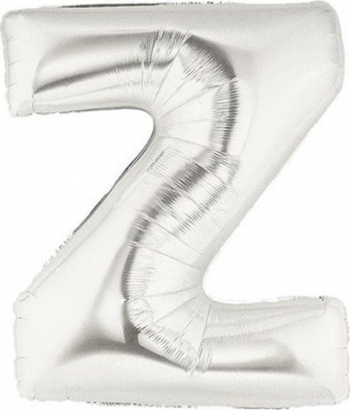 Balon folie litera Z argintiu 35 cm 