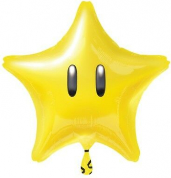 Balon folie Nintendo Super Star galben 45 cm 