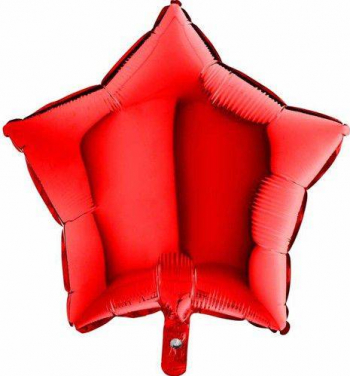 Balon folie stea rosie 45 cm 