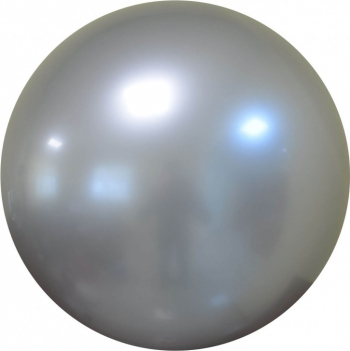 Balon latex chrome bubble argintiu 61 cm 