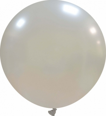 Balon latex metalizat argintiu 45 cm 