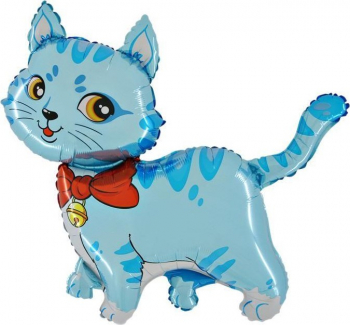 Balon mini figurina Pisica albastra 30 cm 
