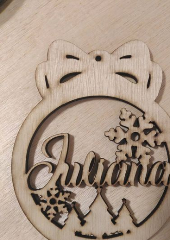 Glob de Craciun Model Fulgi si Braduti nume personalizabil 10 cm 