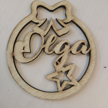 Glob de Craciun Model Fundita nume personalizat 10cm 