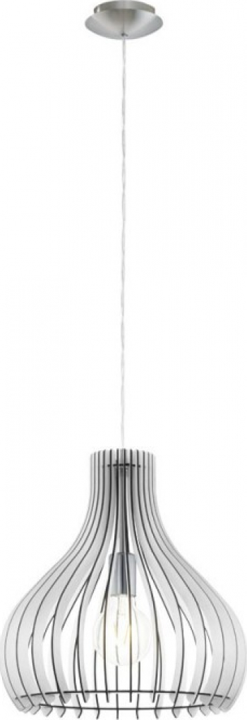 Pendul lemn EGLO TINDORI 96257 E27 1X60W and Oslash 380mm Alb 