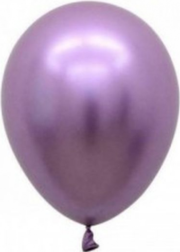Set 6 baloane latex chrome mov 30 cm 