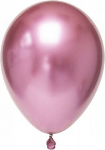 Set 6 baloane latex chrome roz 30 cm 