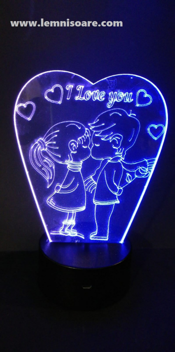 Lampa led RGB cu telecomanda - personalizata 