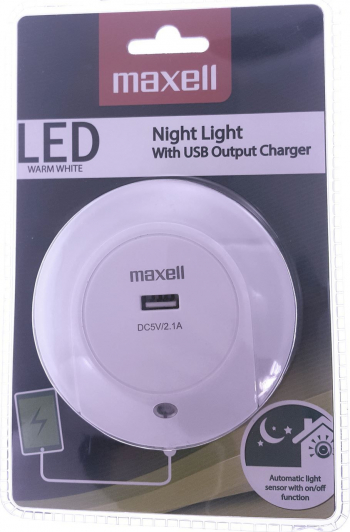 Maxell-Lampa de veghe LED cu port USB 