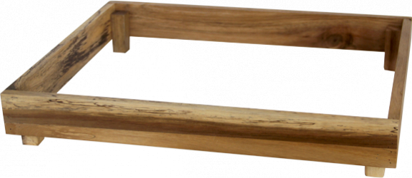Suport lemn din salcam 55x34 5x5 5cm pentru platou ardezie servire 53x32cm 